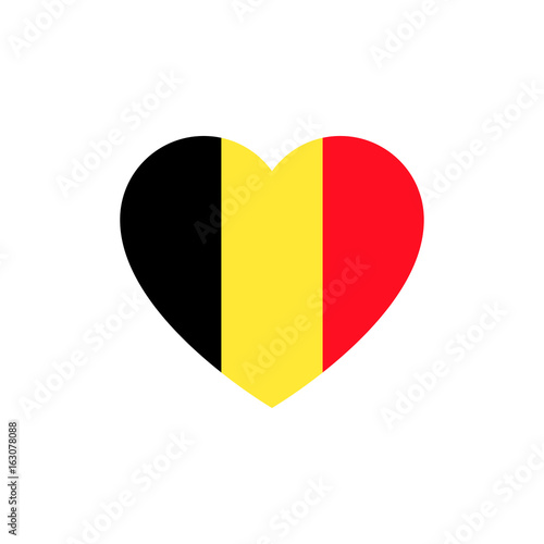 Flag of Belgium heart silhouette