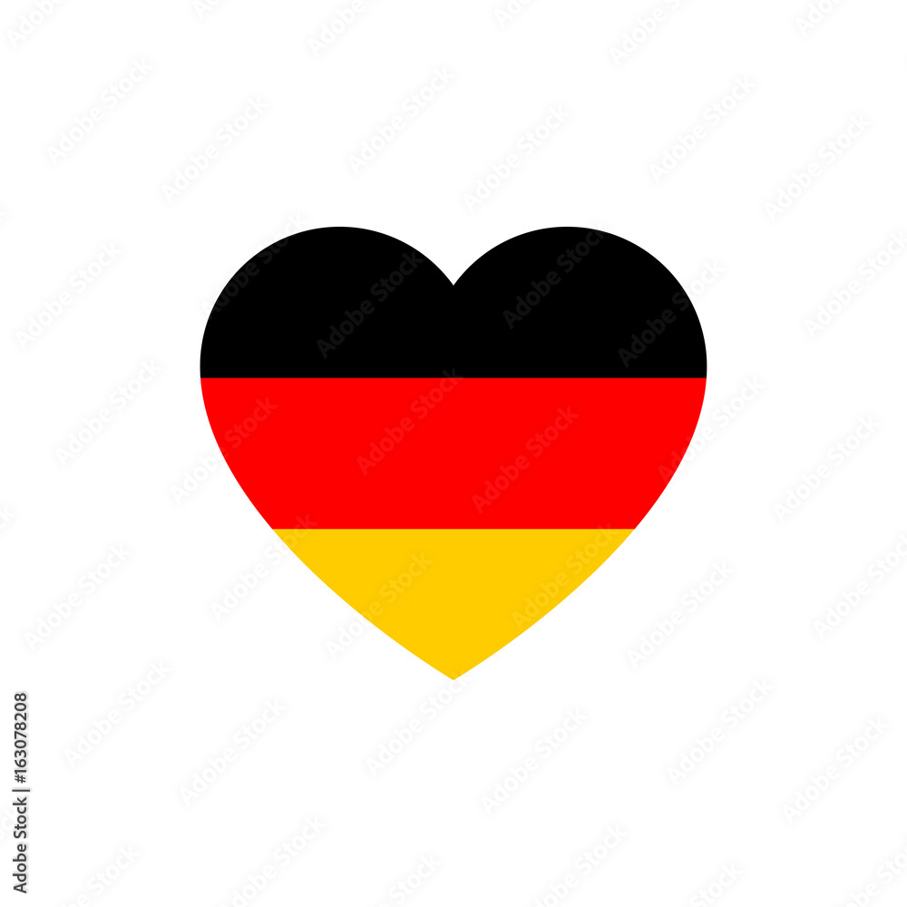 Flag of Germany heart silhouette Flag of Germany heart silhouette