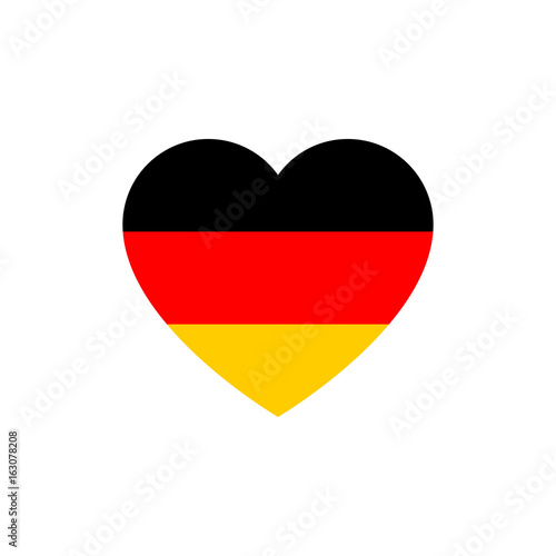 Flag of Germany heart silhouette