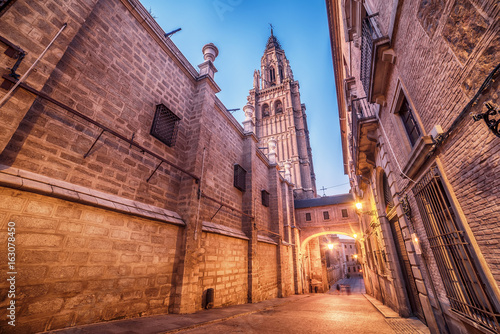 Toledo, Spain: the old town and cathedral in the early morning
