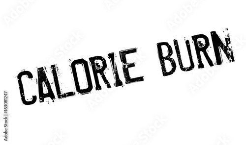 Calorie Burn rubber stamp. Grunge design with dust scratches. Effects can be easily removed for a clean, crisp look. Color is easily changed.