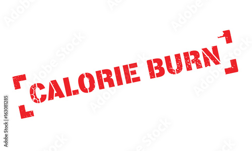 Calorie Burn rubber stamp. Grunge design with dust scratches. Effects can be easily removed for a clean, crisp look. Color is easily changed.