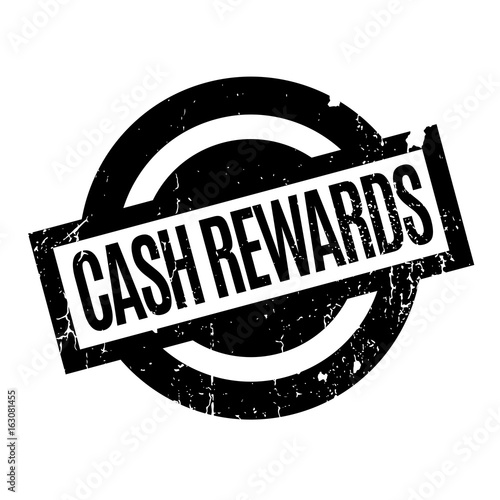 Cash Rewards rubber stamp. Grunge design with dust scratches. Effects can be easily removed for a clean, crisp look. Color is easily changed.