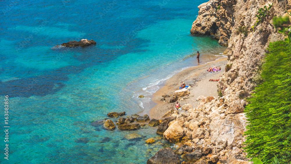 Playa naturista en los Molinos, small nude beach at los Molinos, Ibiza