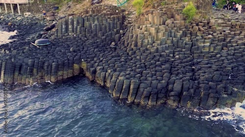 Aerial of Da Dia reef, Phu Yen, Vietnam