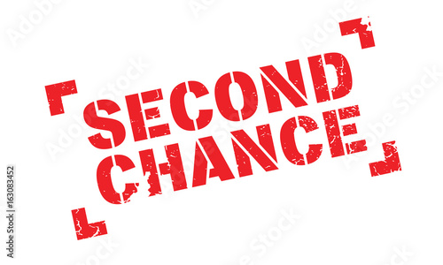 Second Chance rubber stamp. Grunge design with dust scratches. Effects can be easily removed for a clean, crisp look. Color is easily changed.