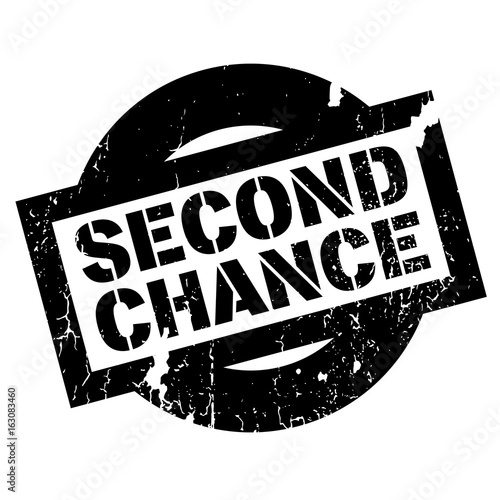 Second Chance rubber stamp. Grunge design with dust scratches. Effects can be easily removed for a clean, crisp look. Color is easily changed.