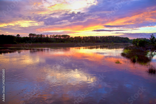 Sunset on the Ogeechee River  Georgia