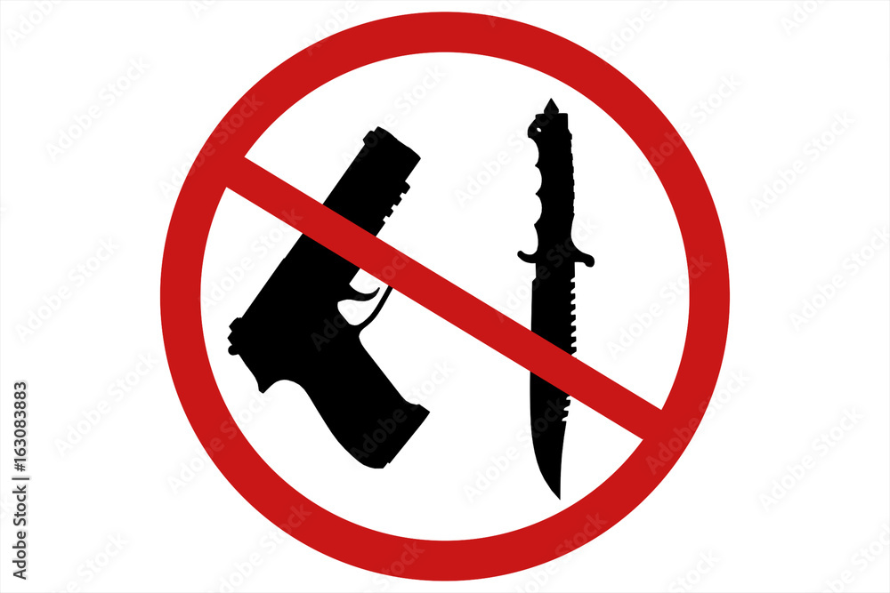 No weapons sign and symbol 3d illustration No weapons sign and symbol 3d illustration