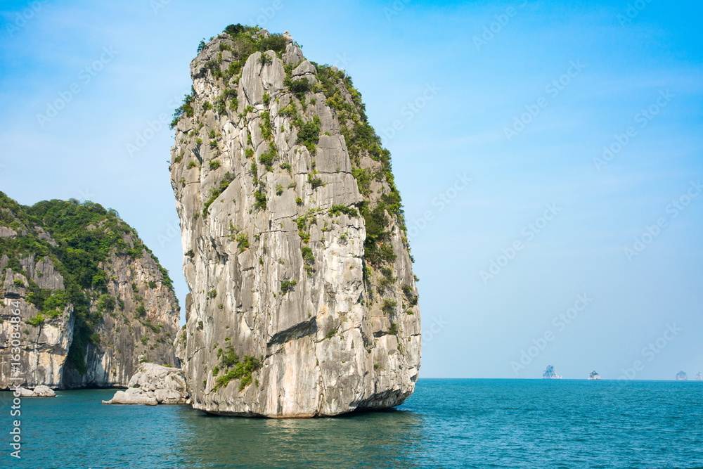 Naklejka premium Rocks of Halong bay in Vietnam