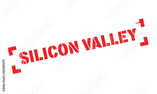 Silicon Valley rubber stamp. Grunge design with dust scratches. Effects can be easily removed for a clean, crisp look. Color is easily changed.