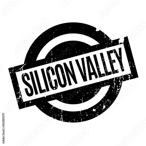 Silicon Valley rubber stamp. Grunge design with dust scratches. Effects can be easily removed for a clean, crisp look. Color is easily changed.