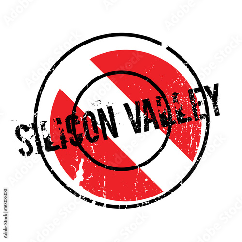 Silicon Valley rubber stamp. Grunge design with dust scratches. Effects can be easily removed for a clean, crisp look. Color is easily changed.