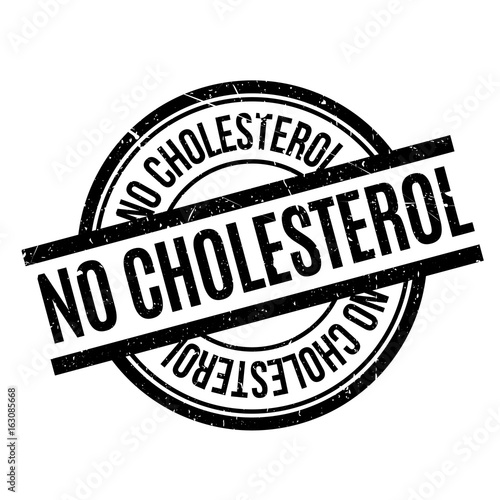 No Cholesterol rubber stamp. Grunge design with dust scratches. Effects can be easily removed for a clean, crisp look. Color is easily changed.