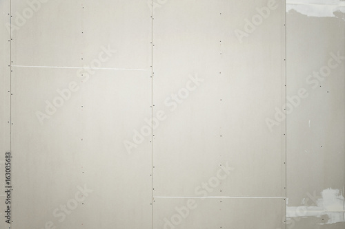 Construction site, drywall installation