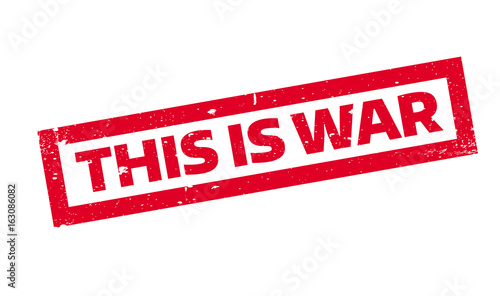 This Is War rubber stamp. Grunge design with dust scratches. Effects can be easily removed for a clean, crisp look. Color is easily changed.