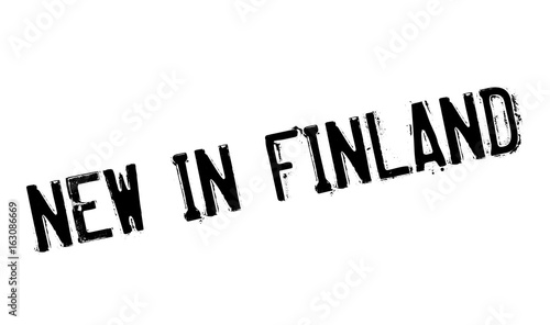 New In Finland rubber stamp. Grunge design with dust scratches. Effects can be easily removed for a clean, crisp look. Color is easily changed.