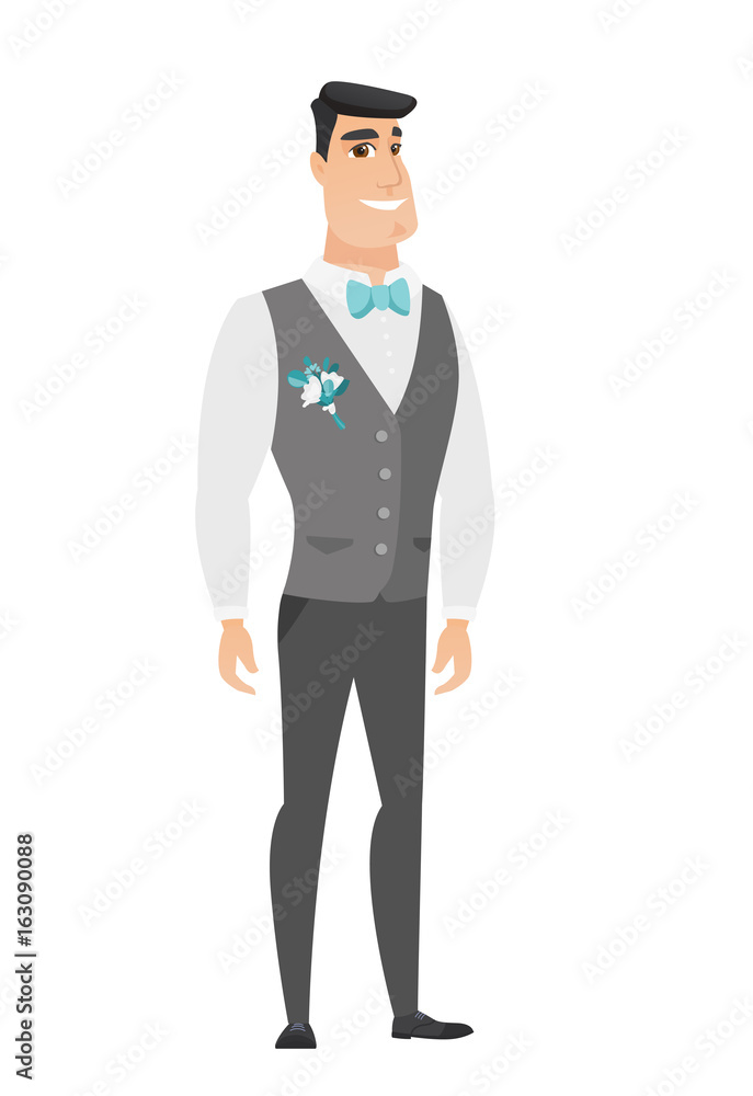 Young caucasian confident groom. Young caucasian confident groom.