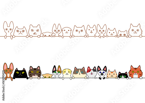 cute cats border set © Studio Ayutaka