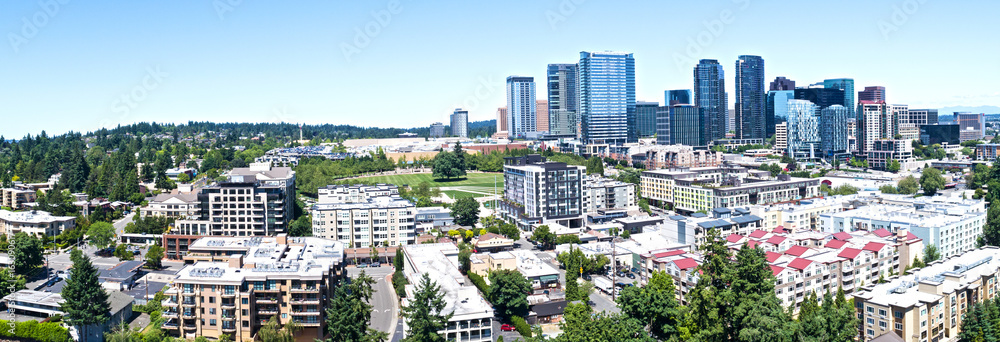 Bellevue Washington Skyline Panoramic Urban Cityscape