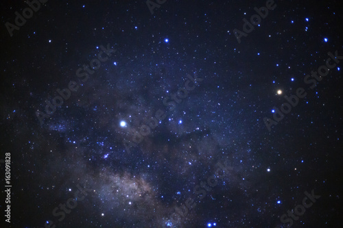 Fototapeta Naklejka Na Ścianę i Meble -  Close up of Milky way galaxy. Long exposure photograph.With grain