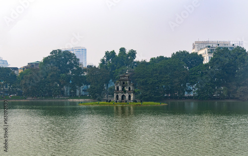 Hoan Kiem lake, Sword lake, Ho Guom, in Hanoi photo