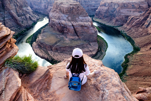 Enjoying the Horseshoe Bend Colorado River Scenic View