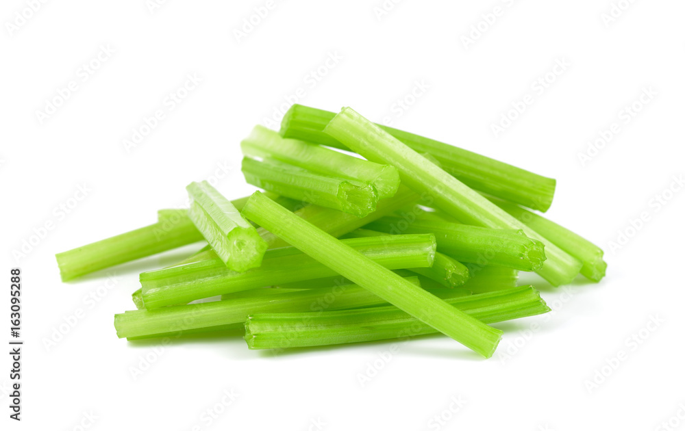 Fresh celery isolated on white background, celery for cooking Fresh celery isolated on white background, celery for cooking