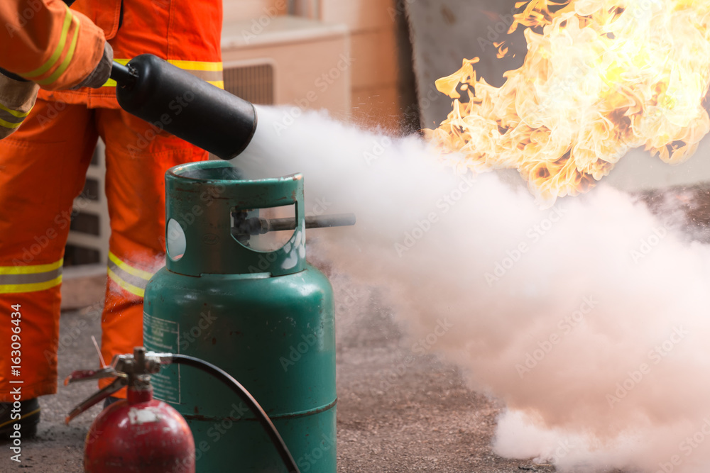 Fototapeta premium Fire Fighter training