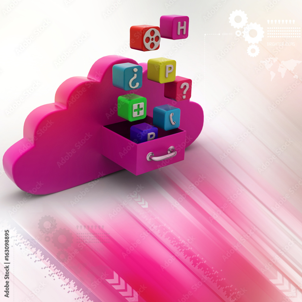 Obraz premium Cloud computing concept
