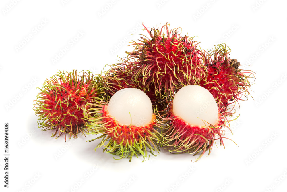 rambutan sweet delicious fruit isolated on white background rambutan sweet delicious fruit isolated on white background