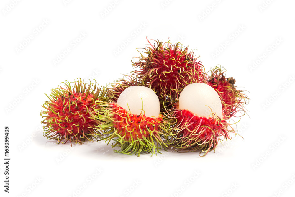 rambutan sweet delicious fruit isolated on white background rambutan sweet delicious fruit isolated on white background
