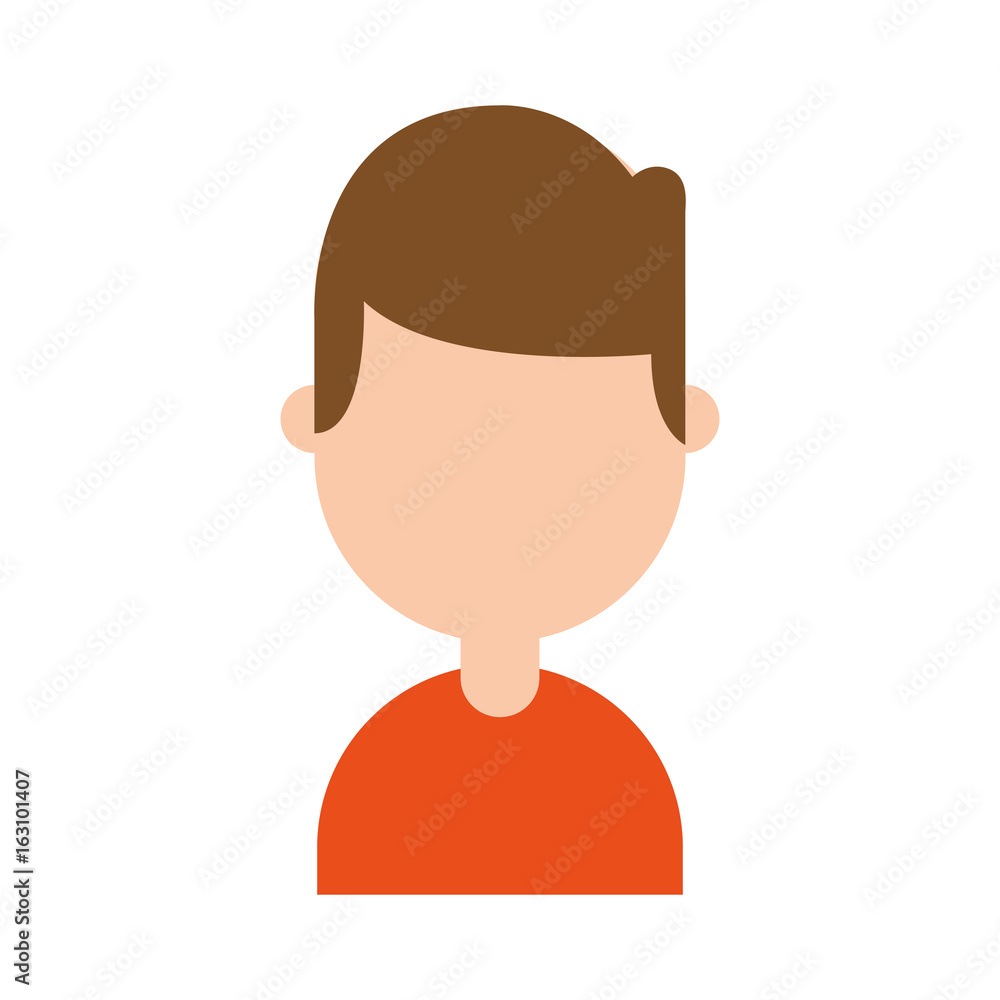 young man avatar character vector illustration design