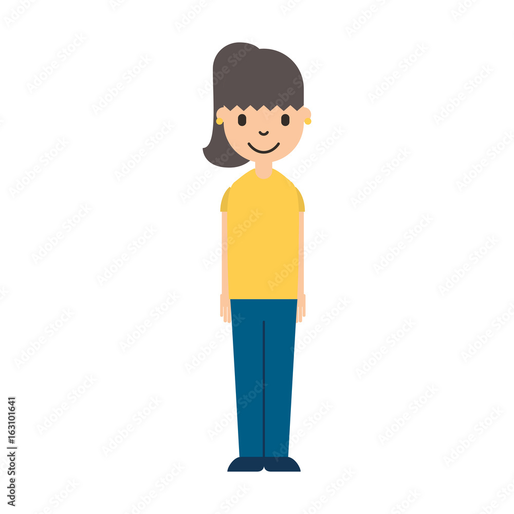 cute young girl avatar character vector illustration design cute young girl avatar character vector illustration design