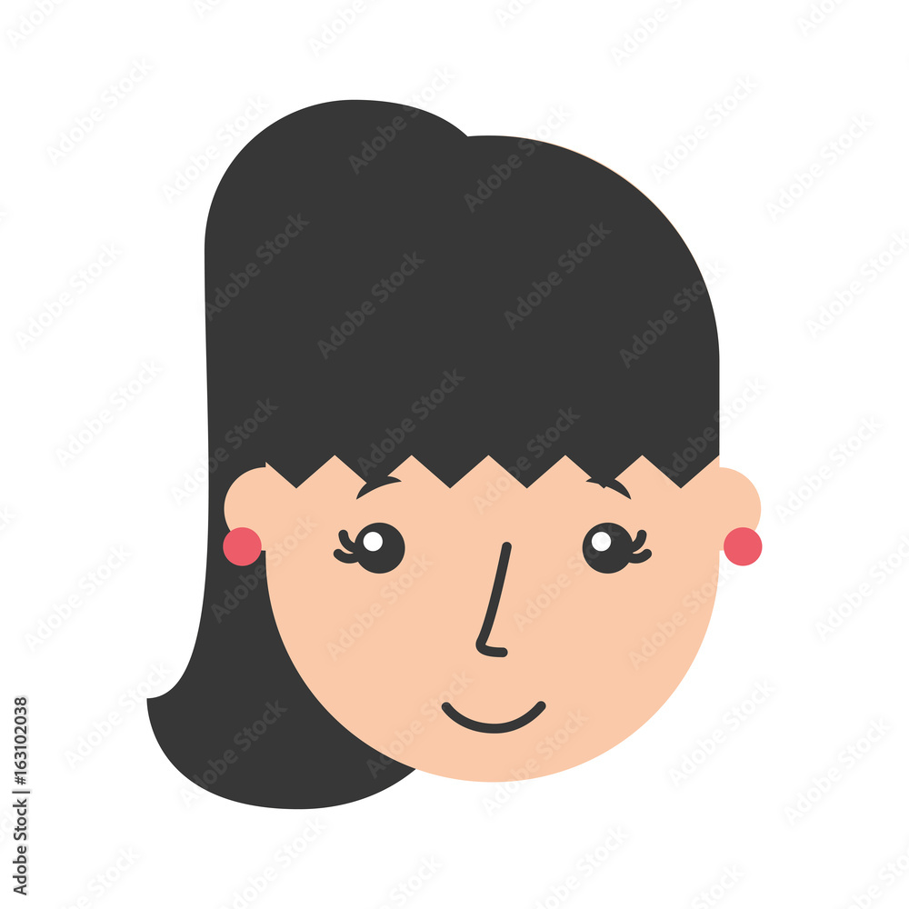 cute young girl head avatar character vector illustration design cute young girl head avatar character vector illustration design
