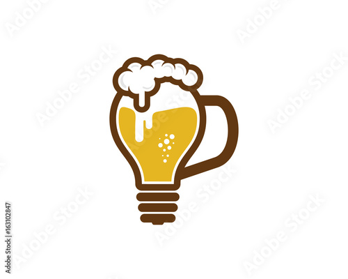 Creative Beer Icon Logo Design Element