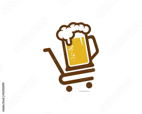 Beer Shop Icon Logo Design Element