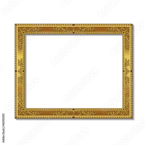 frame gold color with shadow