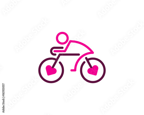 Love Bike Icon Logo Design Element