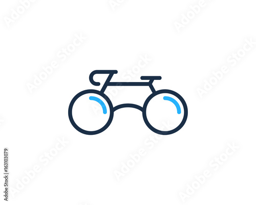 Geek Bike Icon Logo Design Element