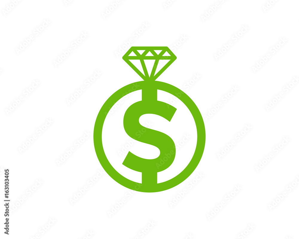 Obraz premium Money Diamond Icon Logo Design Element