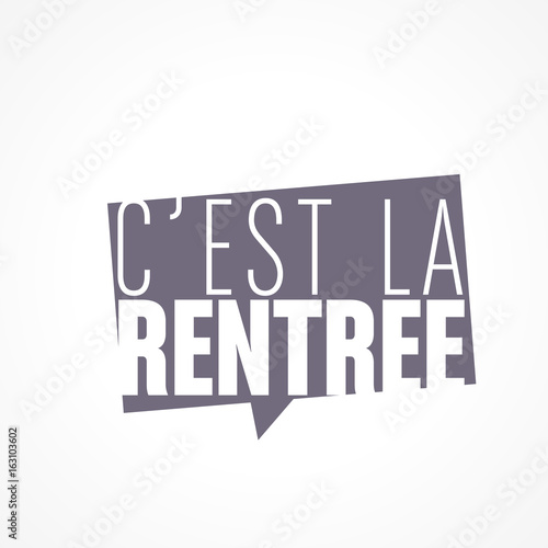 c'est la rentrée