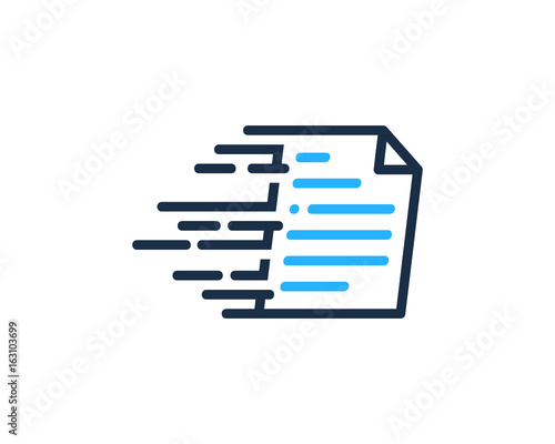 Fast File Document Icon Logo Design Element