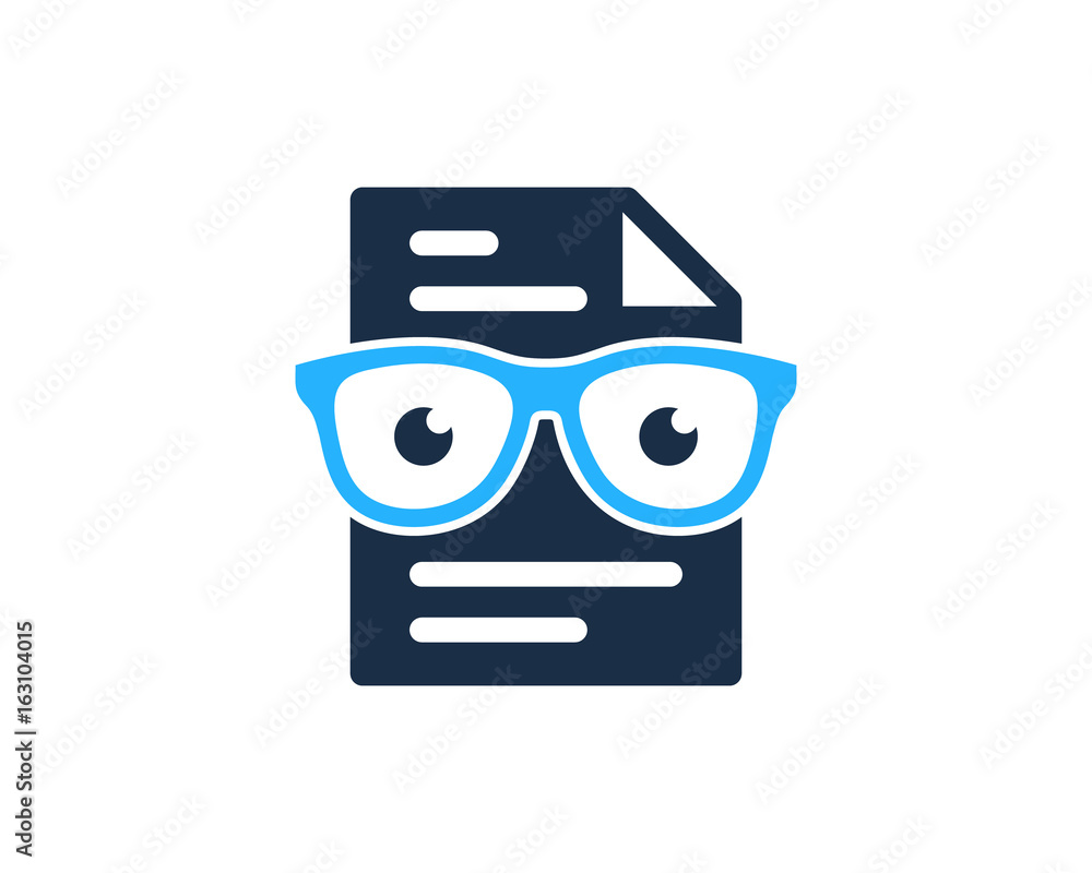File Document Geek Icon Logo Design Element File Document Geek Icon Logo Design Element