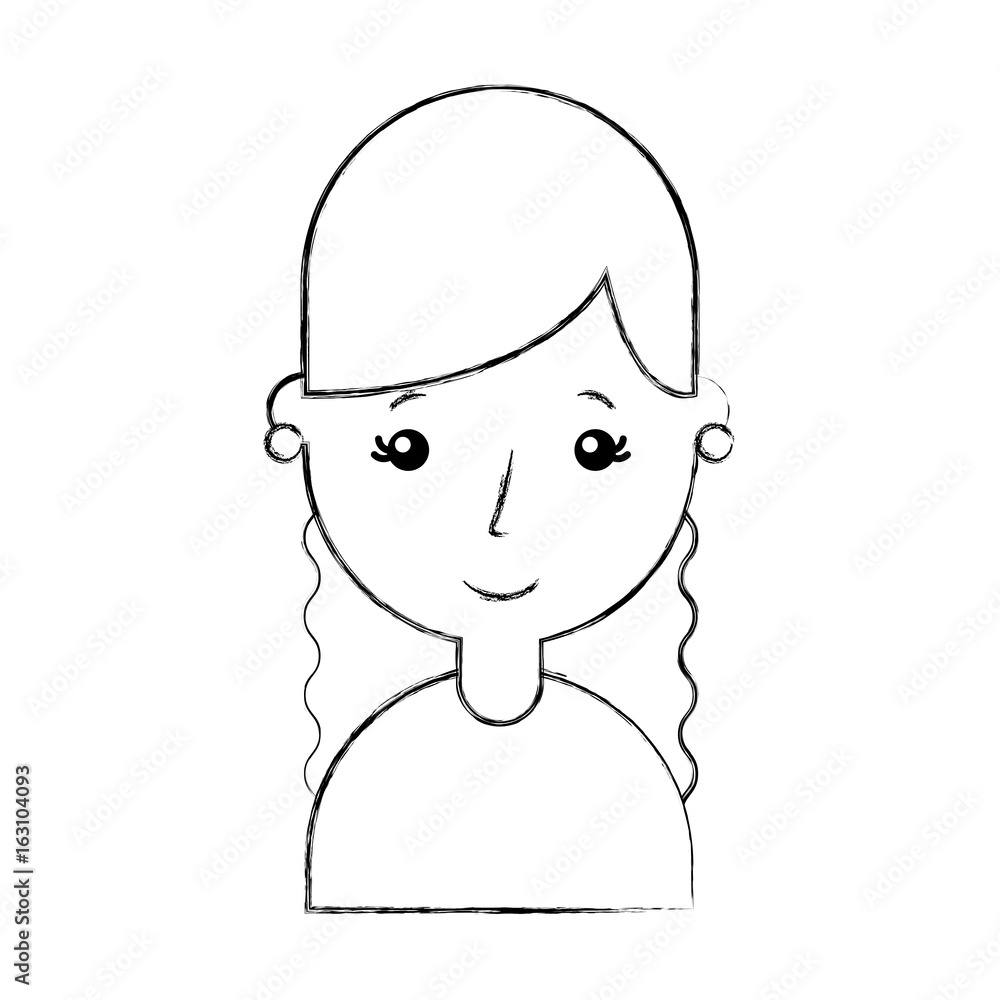 cute young girl avatar character vector illustration design cute young girl avatar character vector illustration design