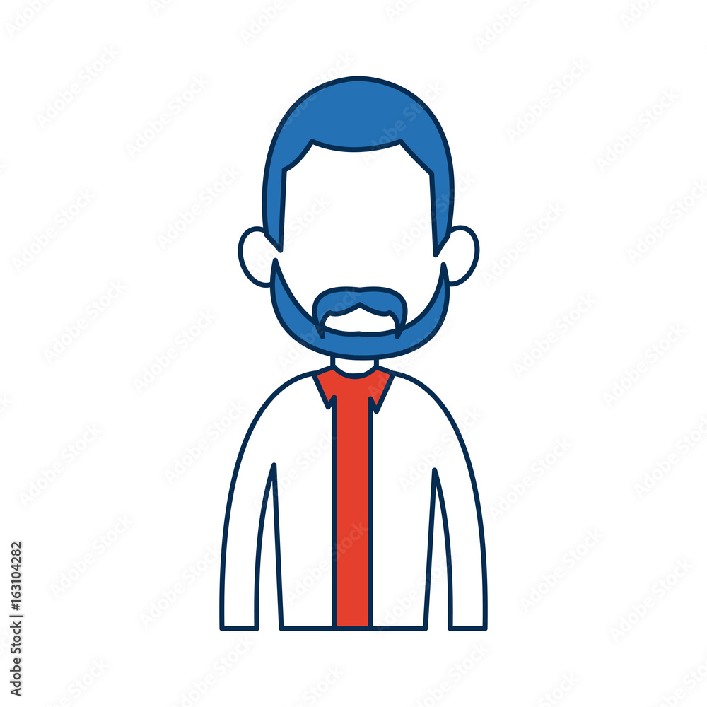 standing man avatar people blue and orange cartoon standing man avatar people blue and orange cartoon