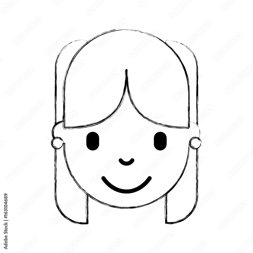 cute young girl head avatar character vector illustration design cute young girl head avatar character vector illustration design