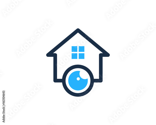 Eye House Icon Logo Design Element