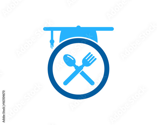 Education Food Icon Logo Design Element