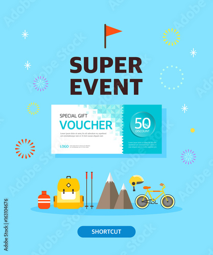Shopping template illustration